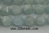 CAQ797 15.5 inches 8mm faceted nuggets aquamarine gemstone beads