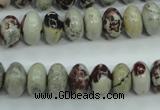 CAR12 15.5 inches 6*10mm rondelle artistic jasper beads wholesale