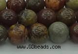 CAR353 15.5 inches 10mm round red artistic jasper beads wholesale