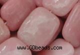 CAS30 15.5 inches 20*30mm rectangle pink angel skin gemstone beads