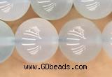CBC812 15.5 inches 10mm round blue chalcedony gemstone beads