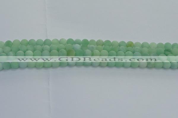 CBJ81 15.5 inches 6mm round matte jade gemstone beads wholesale