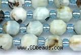 CCB1570 15 inches 5mm - 6mm faceted larimar gemstone beads