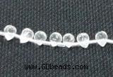 CCC264 5*7mm faceted teardrop grade A natural white crystal beads
