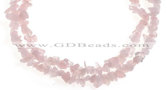CCH09 32 inches rose quartz chips gemstone beads wholesale