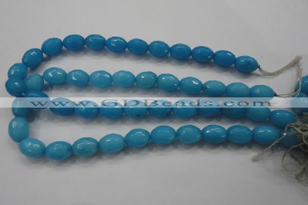CCN1494 15.5 inches 12*16mm faceted rice candy jade beads wholesale