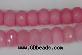 CCN152 15.5 inches 8*12mm faceted rondelle candy jade beads