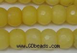 CCN161 15.5 inches 12*16mm faceted rondelle candy jade beads
