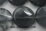 CCN1654 15.5 inches 25mm faceted coin candy jade beads