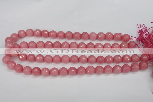 CCN1834 15 inches 12mm faceted round candy jade beads wholesale