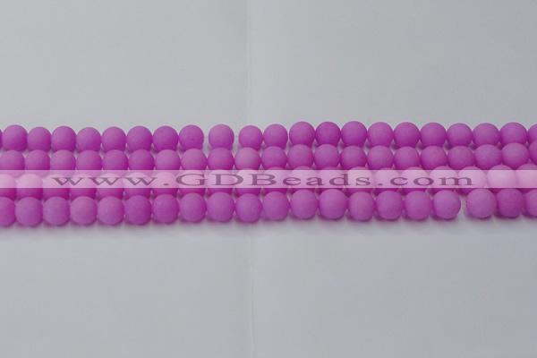 CCN2524 15.5 inches 8mm round matte candy jade beads wholesale