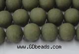 CCN2546 15.5 inches 10mm round matte candy jade beads wholesale