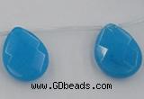 CCN2723 Top-drilled 18*25mm briolette candy jade beads wholesale