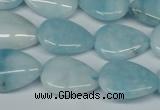 CCN2946 15.5 inches 15*20mm flat teardrop candy jade beads