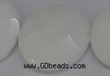 CCN300 15.5 inches 35mm faceted coin candy jade beads wholesale