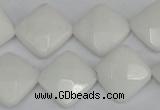 CCN400 15.5 inches 15*15mm faceted diamond candy jade beads