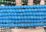 CCN5605 15 inches 8mm round matte candy jade beads Wholesale