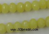 CCN907 15.5 inches 9*12mm faceted rondelle candy jade beads