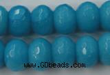 CCN938 15.5 inches 12*16mm faceted rondelle candy jade beads
