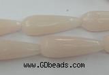 CCN981 15.5 inches 10*30mm faceted teardrop candy jade beads