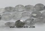 CCQ152 15.5 inches 8*12mm faceted oval cloudy quartz beads wholesale