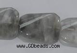 CCQ183 15.5 inches 24*30mm twisted rectangle cloudy quartz beads