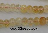 CCR162 15.5 inches 7*10mm faceted rondelle natural citrine beads