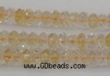 CCR172 15.5 inches 4*6mm faceted rondelle natural citrine beads