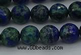 CCS534 15.5 inches 12mm faceted round dyed chrysocolla beads