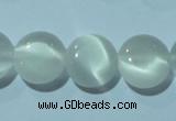 CCT480 15 inches 8mm flat round cats eye beads wholesale