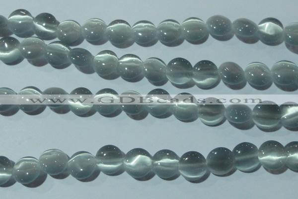 CCT511 15 inches 10mm flat round cats eye beads wholesale