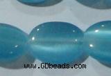 CCT752 15 inches 11*15mm oval cats eye beads wholesale