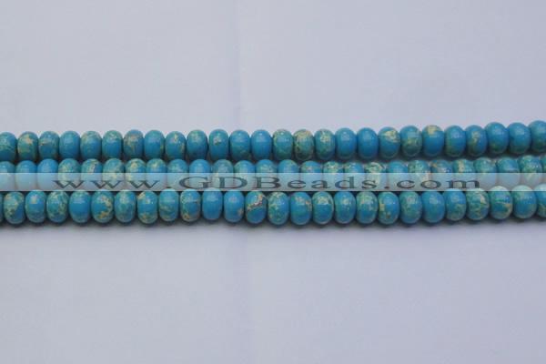 CDE2651 15.5 inches 10*14mm rondelle dyed sea sediment jasper beads