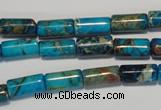 CDI279 15.5 inches 6*12mm tube dyed imperial jasper beads