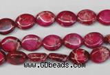 CDI642 15.5 inches 8*10mm oval dyed imperial jasper beads