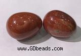 CDN1398 35*45mm egg-shaped red jasper decorations wholesale
