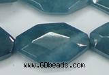 CEQ248 15.5 inches 20*35mm faceted octagonal blue sponge quartz beads