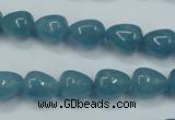 CEQ44 15.5 inches 9*11mm teardrop blue sponge quartz beads