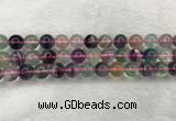 CFL1483 15.5 inches 10mm round rainbow fluorite gemstone beads