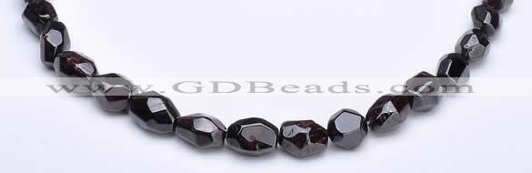 CGA06 10*13mm freeform natural garnet gemstone beads Wholesale
