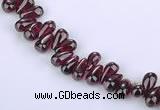 CGA14 15 inches 4*7mm teardrop garnet gemstone beads Wholesale