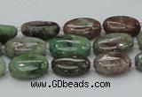 CGA65 15.5 inches 10*14mm oval red green garnet gemstone beads