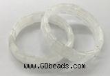 CGB3330 7.5 inches 10*15mm rectangle white crystal bracelets