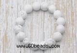 CGB5364 10mm, 12mm round white howlite beads stretchy bracelets