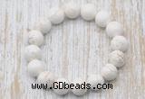 CGB5365 10mm, 12mm round white howlite turquoise beads stretchy bracelets