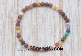 CGB7018 7 chakra 4mm mookaite beaded meditation yoga bracelets
