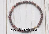 CGB7267 4mm tiny brecciated jasper beaded meditation yoga bracelets