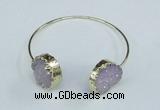 CGB743 20mm coin druzy agate gemstone bangles wholesale