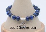 CGB7924 8mm blue tiger eye bead with luckly charm bracelets