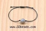 CGB9954 Fashion 12mm grey banded agate adjustable bracelet jewelry